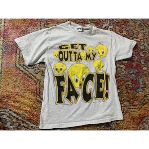 Vintage 90s Tweety Not In The Mood Shirt Size L/XL Looney Tunes Cartoon Graphic